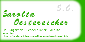 sarolta oestereicher business card